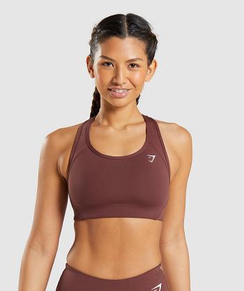 Sujetadores Deportivos Gymshark Essential Racer Back Mujer Rosas Marrones | CO 2111LIS